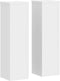 vidaXL - Plantenstandaards - 2 - st - 17x17x60 - cm - bewerkt - hout - wit