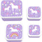 BEAU by Bo A Little Lovely Company Back to school set - Drinkfles RVS/Snackdozen/Bentobox - Unicorn Dreams
