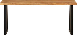 vidaXL - Bankje - met - natuurlijke - rand - 105 - cm - massief - acaciahout