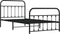 vidaXL - Bedframe - met - hoofd- - en - voeteneinde - metaal - zwart - 107x203 - cm