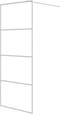 vidaXL - Inloopdouchewand - 80x195 - cm - transparant - ESG-glas - wit