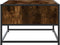 vidaXL - Salontafel - 100x50x35 - cm - bewerkt - hout - en - metaal - gerookt - eiken