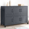 vidaXL - Dressoir - 100,5x39x72 - cm - staal - antracietkleurig