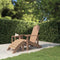 vidaXL - Tuinstoel - Adirondack - met - voetenbank - HDPE - bruin