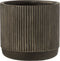J-Line bloempot Lijn - keramiek - zwart/bruin - large - Ø 16 cm