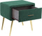 Nachtkastje met 1 lade FLAYAT Fluweel Smaragdgroen