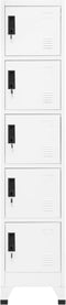 vidaXL - Lockerkast - 38x40x180 - cm - staal - wit