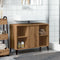 vidaXL - Wastafelkast - 80x33x60 - cm - bewerkt - hout - artisanaal - eikenkleur