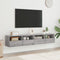 vidaXL - Tv-wandmeubels - 2 - st - 80x30x30 - cm - bewerkt - hout - grijs - sonoma - eiken