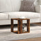 vidaXL - Salontafel - 32x32x30 - cm - bewerkt - hout - gerookt - eikenkleurig