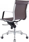 Feel Furniture - Luxe Executive bureaustoel van 100% rundleer - Lage rugleuning - Donker bruin
