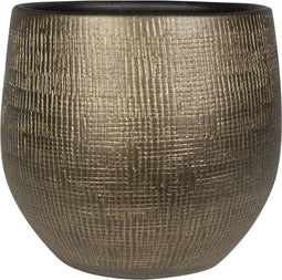 Steege Plantenpot - modern design - goudkleurig - 32 x 36 cm - bloempot