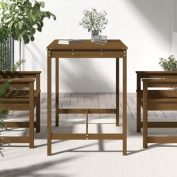 vidaXL Tuintafel 121x82,5x110 cm massief grenenhout honingbruin
