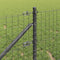vidaXL - Hekposts - met - Spies - - - 7 - stuks - Ø32 - mm - 80 - cm - Gegalvaniseerd - Staal
