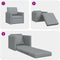 vidaXL - Vloersofa - Bed - 2-in-1 - Lichtgrijs - 74x77x81 - cm - Stof
