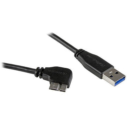 Startech USB 3.0 A Male naar USB 3.0 Micro Male - 1 m - Rechtshoekige connector - Zwart
