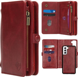 iMoshion Hoesje Geschikt voor Samsung Galaxy S21 Hoesje Met Pasjeshouder - iMoshion 2-in-1 Wallet Bookcase - Rood