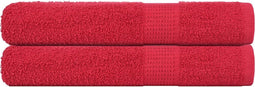 vidaXL - Saunahanddoeken - 2 - st - 80x200 - cm - 360 - g/m² - 100% - katoen - rood