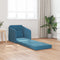 vidaXL - Vloersofa - Bed - 2-in-1 - Blauw - 65x80x83 - cm - Velvet