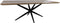 Rechthoekige tafel Zurich - 180x100x76 - Naturel/zwart - Acaciahout/metaal