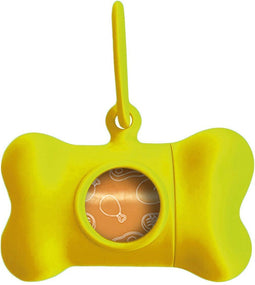 Hondetas Dispenser United Pets Bon Ton Neon Hond Geel (8 x 4,2 x 5 cm)
