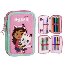 Schooletui met Accessoires Gabby's Dollhouse Roze 41 x 58 x 3 cm