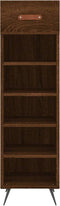 vidaXL - Schoenenkast - 30x35x105 - cm - bewerkt - hout - bruin - eikenkleur