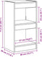 vidaXL - Boekenkast/Roomdivider - Zwart - Eiken - 40x30x71,5 - cm