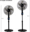 AirKing AKSF-40BK - Statiefventilator - Extra stille 5 snelheidsstanden met afstandsbediening en timerfunctie - Zwart