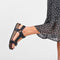 PS Poelman Amon - Dames Faux PU Sandalen met Klittenband - Zwart - Maat 37