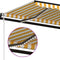 vidaXL - Luifel - automatisch - met - LED - en - windsensor - 500x300 - cm - geel - en - wit