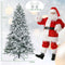 Coast kunstkerstboom 210 cm - geflockt winterdesign - 1684 takpunten - 300 warmwitte ledlampjes