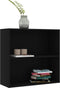 vidaXL Boekenkast met 2 schappen 80x30x76,5 cm spaanplaat zwart