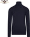 Cappuccino Italia - Heren Sweaters Coltrui Navy - Blauw - Maat XXL
