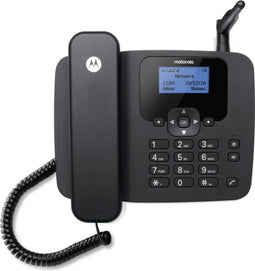 Motorola FW410L 4G Draadloze Vaste Telefoon, Wifi HotSpot, Simkaart, Batterij Back-up, Handsfree Luidspreker, GSM Quad Band, Oproepdoorschakeling