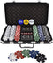 Texas' Finest Matt Black Pokerset - Pokerkoffer met 300 Chips en Kaarten - Inclusief e-Book