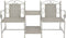 vidaXL - Tuinbank - 2-zits - 161 - cm - staal - grijs
