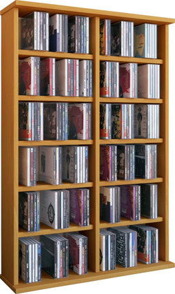 VCM Houten CD DVD-standaard plank kabinet opslag staande plank Ronul Houten CD DVD-standaard plank kabinet opslag staande plank Ronul