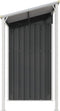 vidaXL - Tuinschuur - met - verlengd - dak - 277x110,5x181 - cm - staal - antraciet