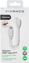 Vivanco DCAVVUSBCMB02W - Adapter USB Type-C naar Micro-USB - Snel opladen 20 cm - Wit
