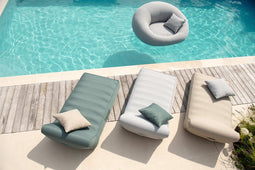 J-LINE - Tuinmatras - Ligkussen Helene - Polypropyleen - Beige