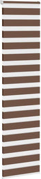 vidaXL - Zebra - rolgordijn - 60x230 - cm - stofbreedte - 55,9 - cm - polyester - bruin