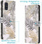 iMoshion Hoesje Geschikt voor Samsung Galaxy A51 Hoesje Met Pasjeshouder - iMoshion Design Softcase Bookcase - Wit / Meerkleurig / Goud / Zwart / Glamour Botanic