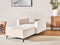 Chaise longue ABERDEEN Fluweel Lichtbeige