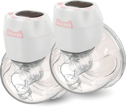 Vulpes Goods® BabyCare - Elektrische Borstkolf - Handsfree Draagbaar 3 Modes - Premium White & Baby Pink (2 stuks)