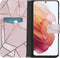 iMoshion Hoesje Geschikt voor Samsung Galaxy S21 Ultra Hoesje Met Pasjeshouder - iMoshion Design Softcase Bookcase - Meerkleurig / Pink Graphic