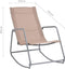 vidaXL - Tuinschommelstoel - 95x54x85 - cm - textileen - taupe