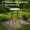 Brixy 2 Stevige Statafels - Partytafel - Robuust - Weersbestendig - Inklapbaar - 80cm x 110cm - Wit/Grijs