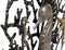 Wanddecoratie Home ESPRIT Gouden Zilverkleurig Koraal Mediterrane 49,5 x 5 x 48,3 cm (2 Stuks)