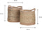 Mica Decorations Anne Plantenmand - Set van 2 - Visgraatmotief - Lichtbruin (2 stuks)